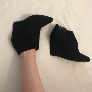 Suede Wedge Booties